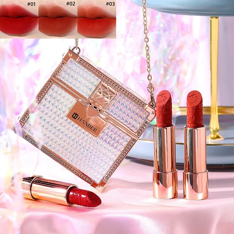 💄Velvet Matte Lipstick Set Comes With An Elegant Leather Chain Bag-EchoDecor