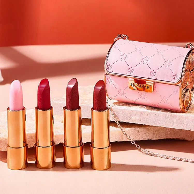 💄Velvet Matte Lipstick Set Comes With An Elegant Leather Chain Bag-EchoDecor