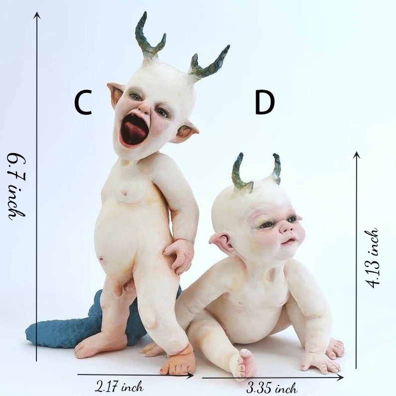 😱Scary Halloween Ghost Doll Resin Statue Ornament-EchoDecor