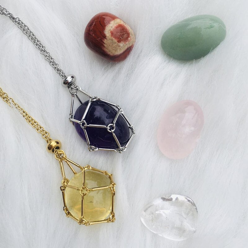 Crystal Stone Holder Necklace- Free (Crystal) Gift Included🎁