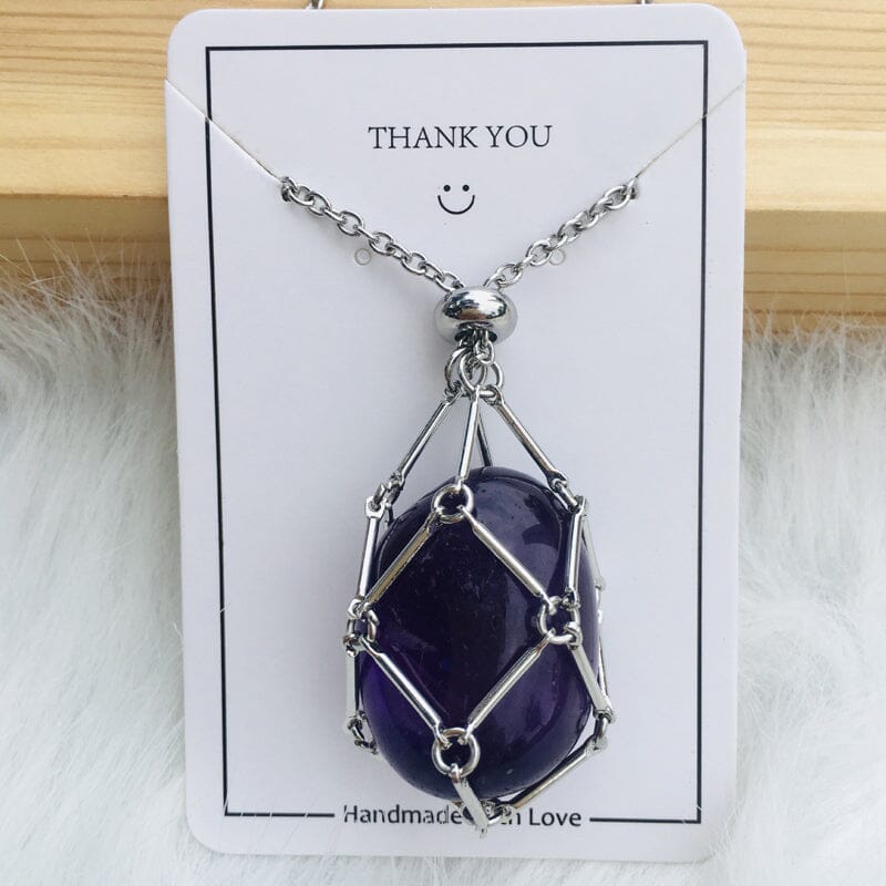 Crystal Stone Holder Necklace- Free (Crystal) Gift Included🎁