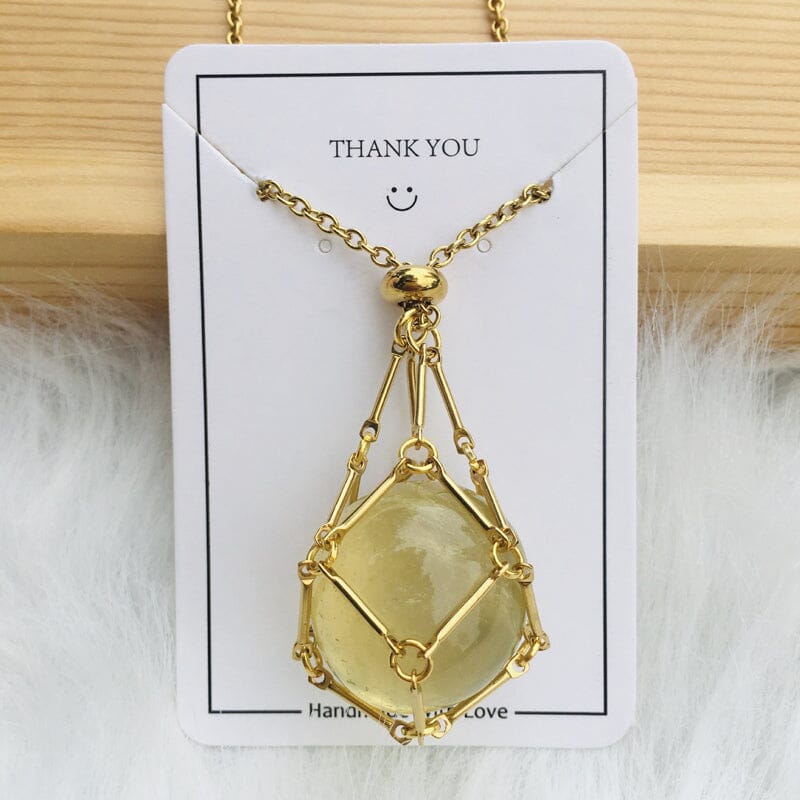 Crystal Stone Holder Necklace- Free (Crystal) Gift Included🎁