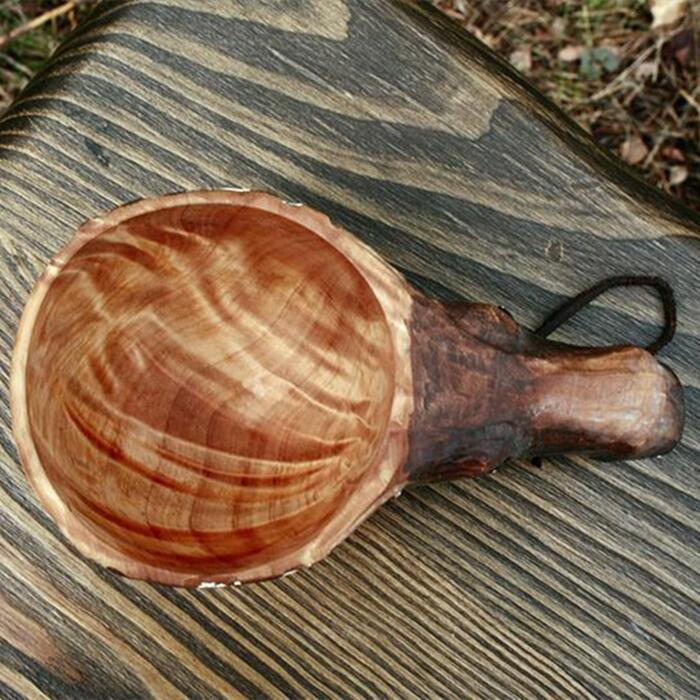 Kuksa Hand Carved Wooden Mug-EchoDecor