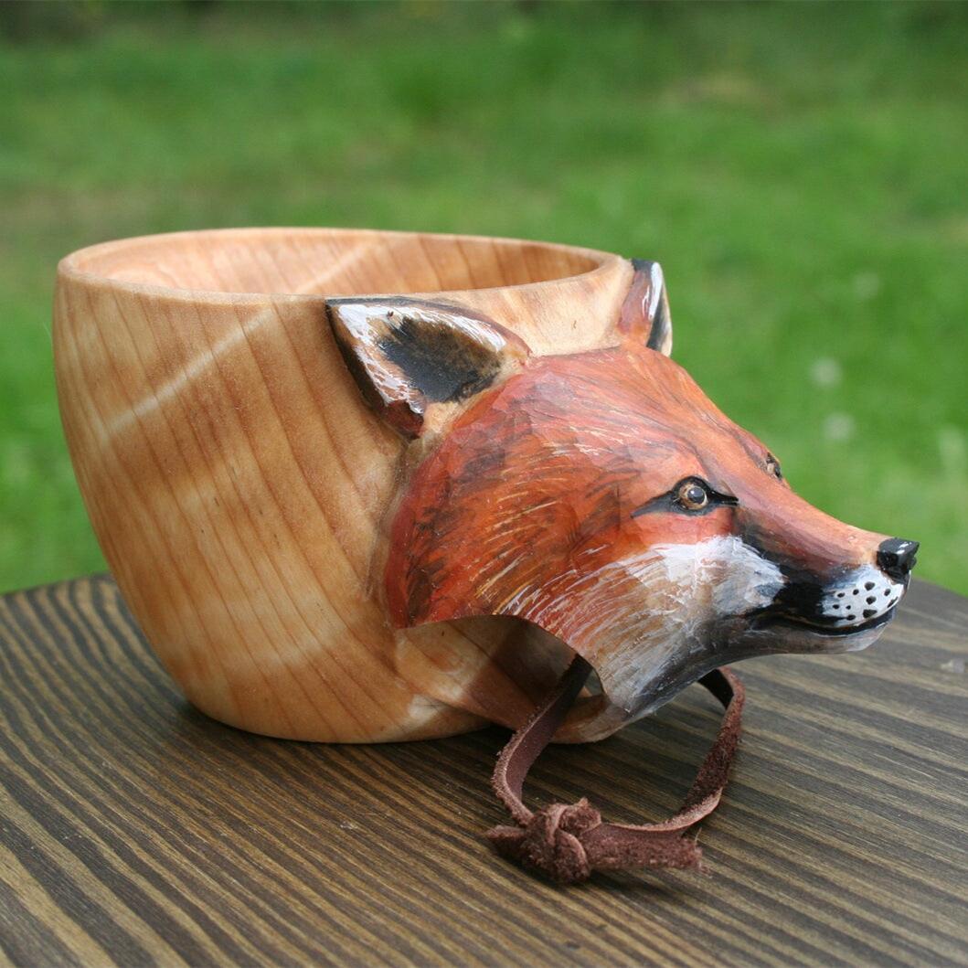 Kuksa Hand Carved Wooden Mug-EchoDecor