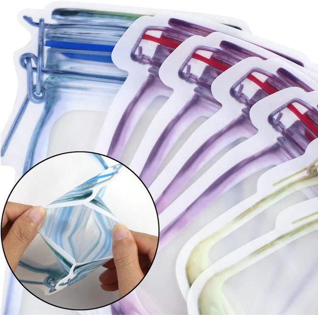 The Last Day Sale 50% OFF-Reusable Mason Bottle Ziplock Bags-EchoDecor