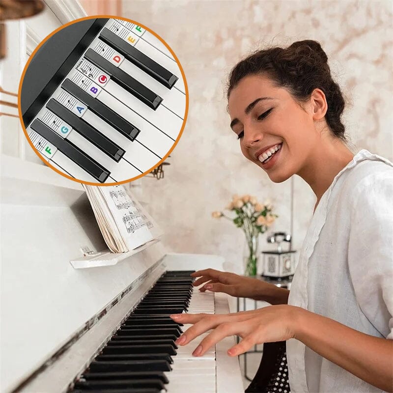 Removable Piano Keyboard Note Labels-EchoDecor