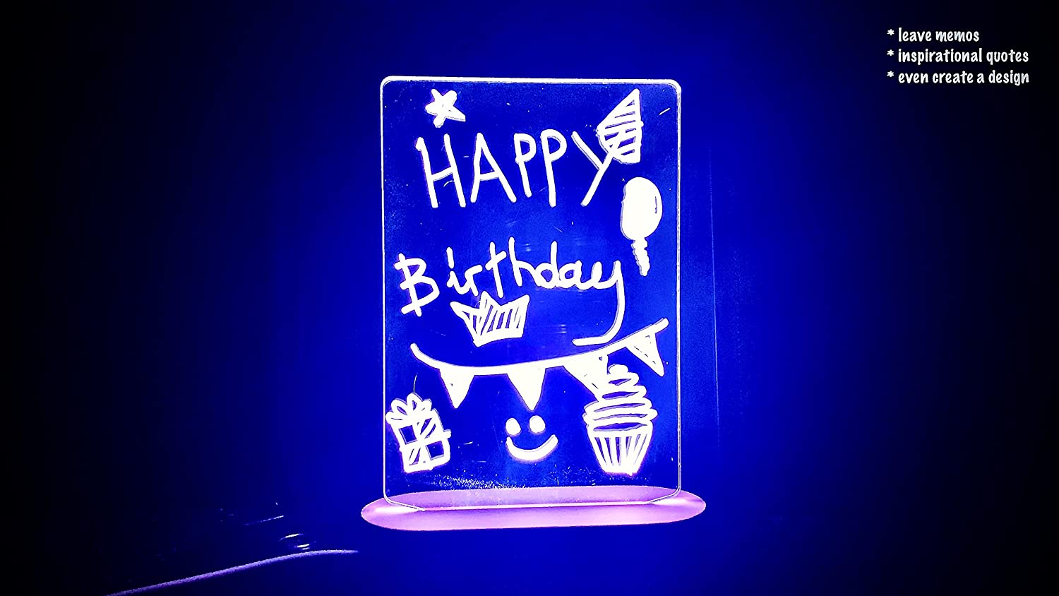 Lighted Message Writing Board With Pen-EchoDecor