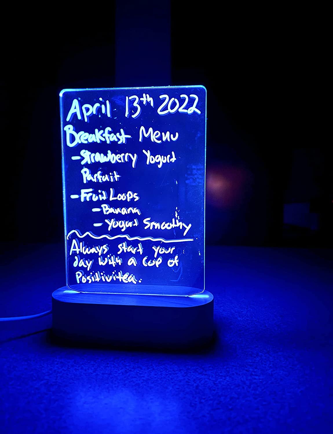 Lighted Message Writing Board With Pen-EchoDecor