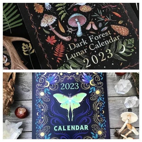 🦋 2023 Dark Forest Lunar Calendar 🦌 Mysterious Animals Calendar-EchoDecor