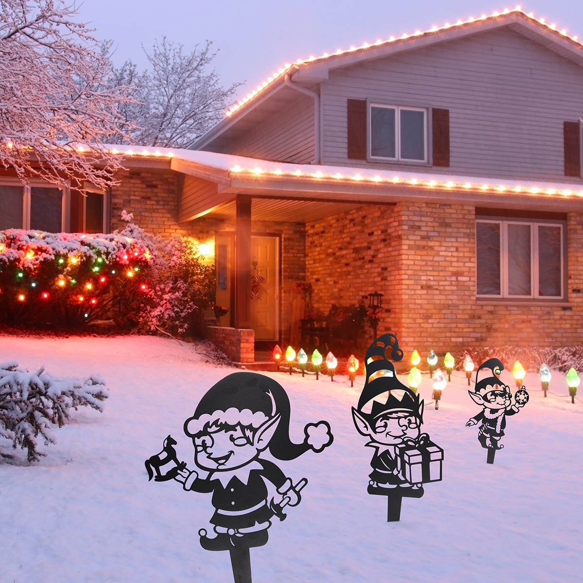 Garden Art - Christmas Elves 3 Pack-EchoDecor