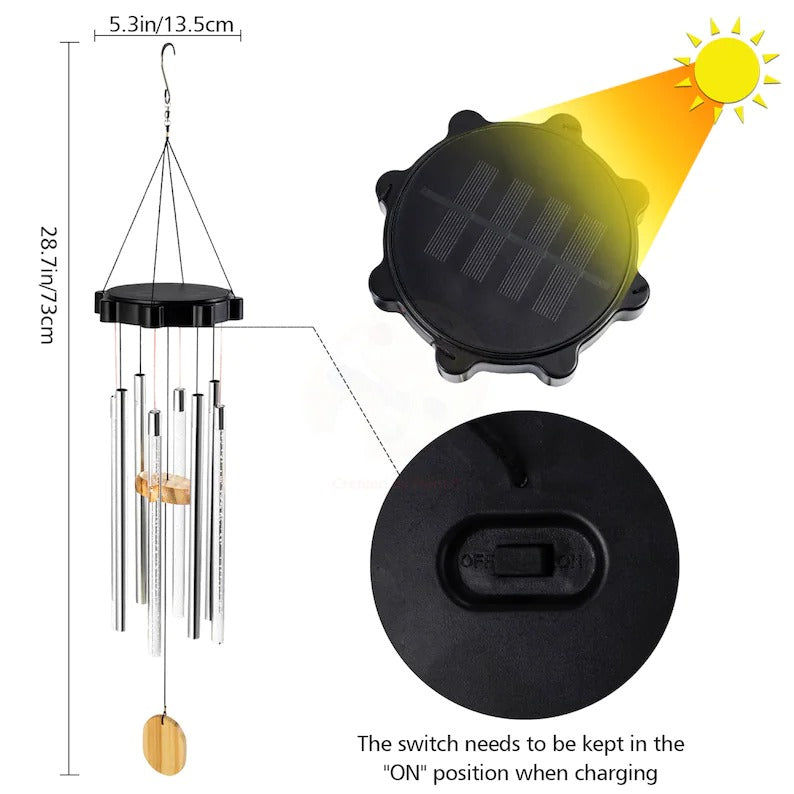 Solar Lights Outdoor Wind Bells-EchoDecor