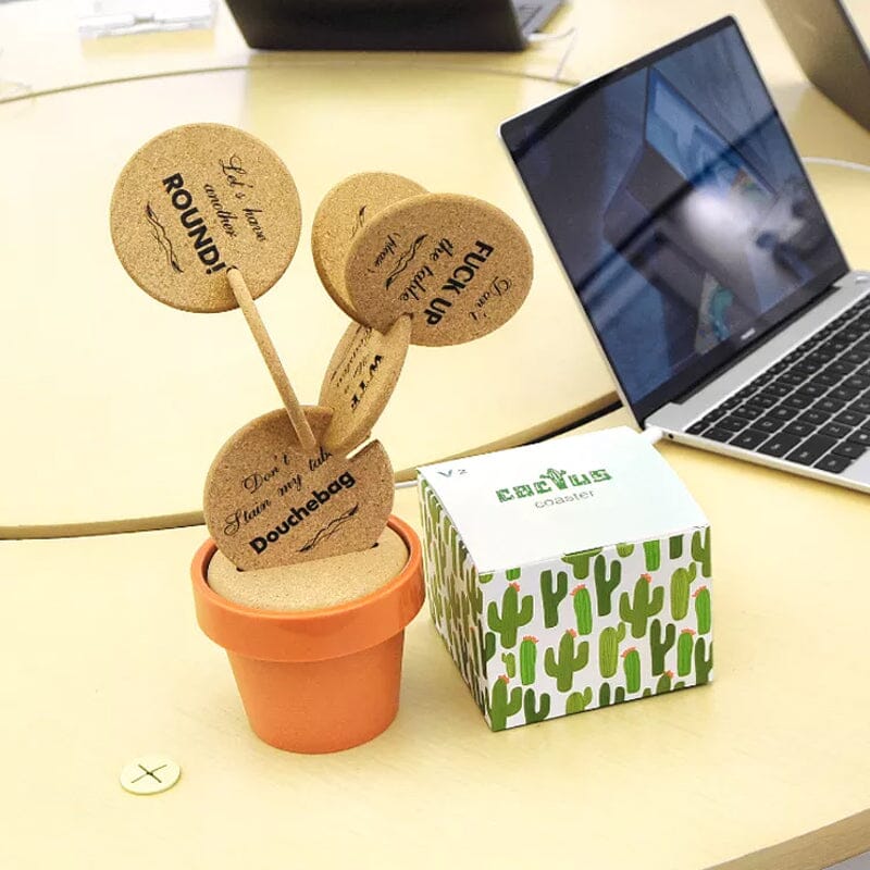 🎁 Funny Rude Cork Coasters-EchoDecor