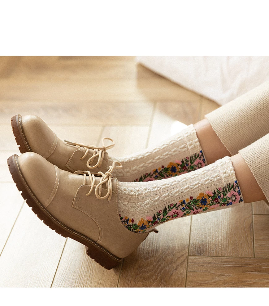 🌼Vintage Embroidered Floral Women Socks💐 (HOT SALE 50% OFF🔥🔥🔥)-EchoDecor