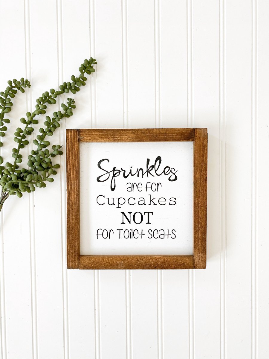 Sprinkles are for cupcakes NOT for toilet seats bathroom sign-Etcy Decor