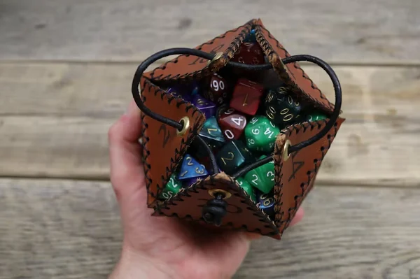 🎲Leather D20 dice bag✨-EchoDecor