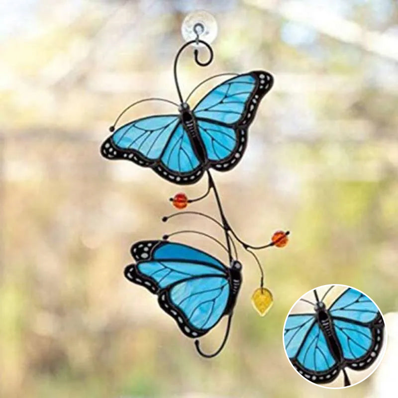 🦋🦋Stained Monarch Butterfly Window Decor-EchoDecor