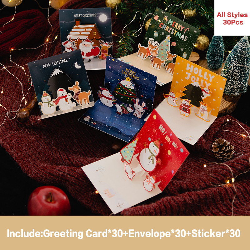 🔥2022 NEW 3D Pop up Christmas Cards（5 Pcs）-EchoDecor