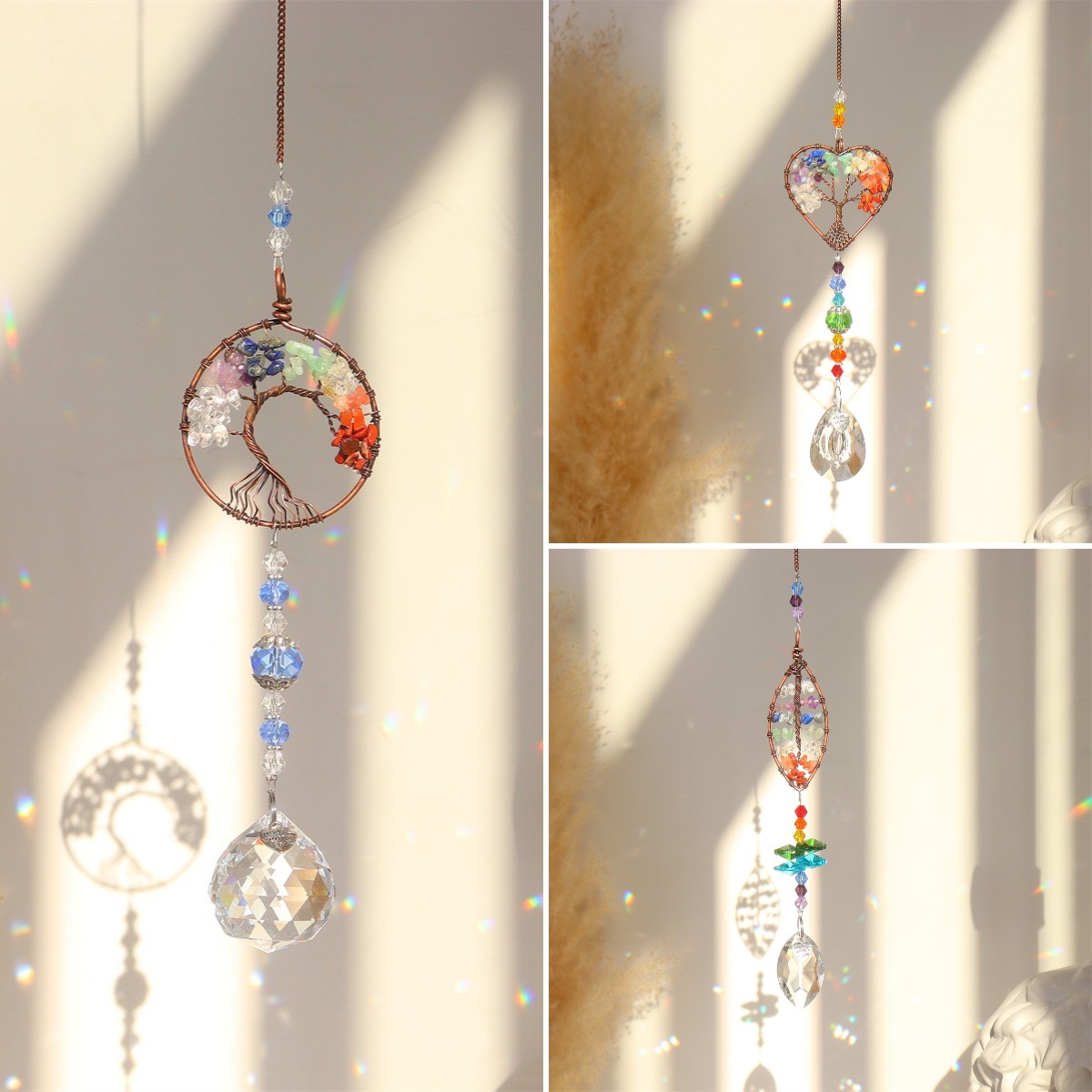 🌈 Crystal Rainbow Window Suncatcher-EchoDecor