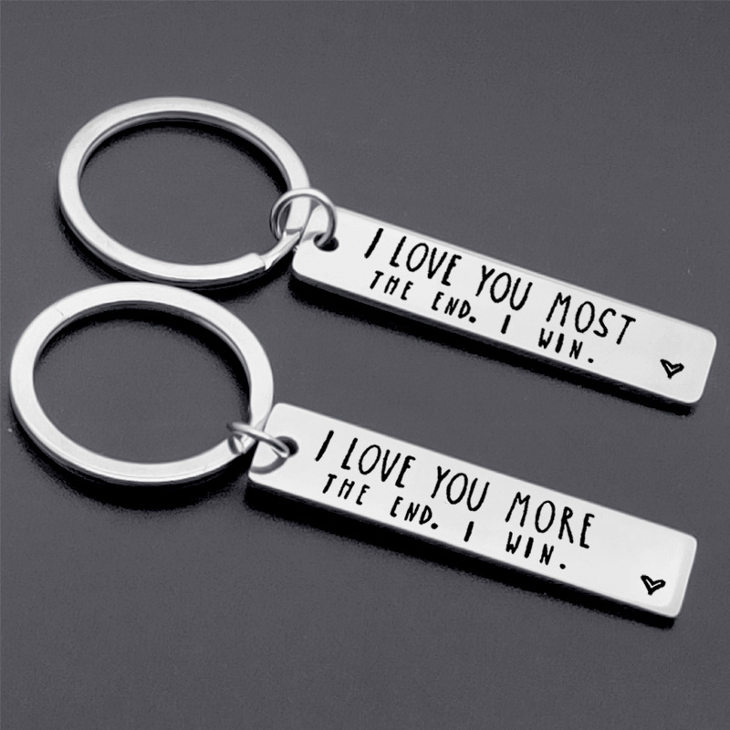 🎉"I Love You More The End I Win"Funny Birthday Keychain-- A personalised gift for him/her✨-EchoDecor