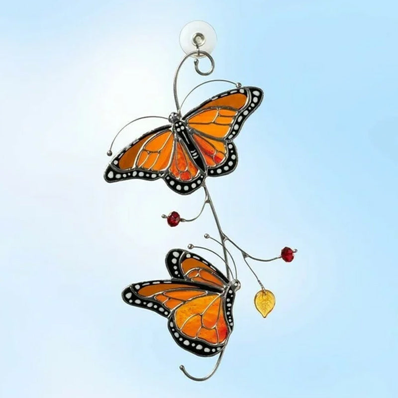 🦋🦋Stained Monarch Butterfly Window Decor-EchoDecor