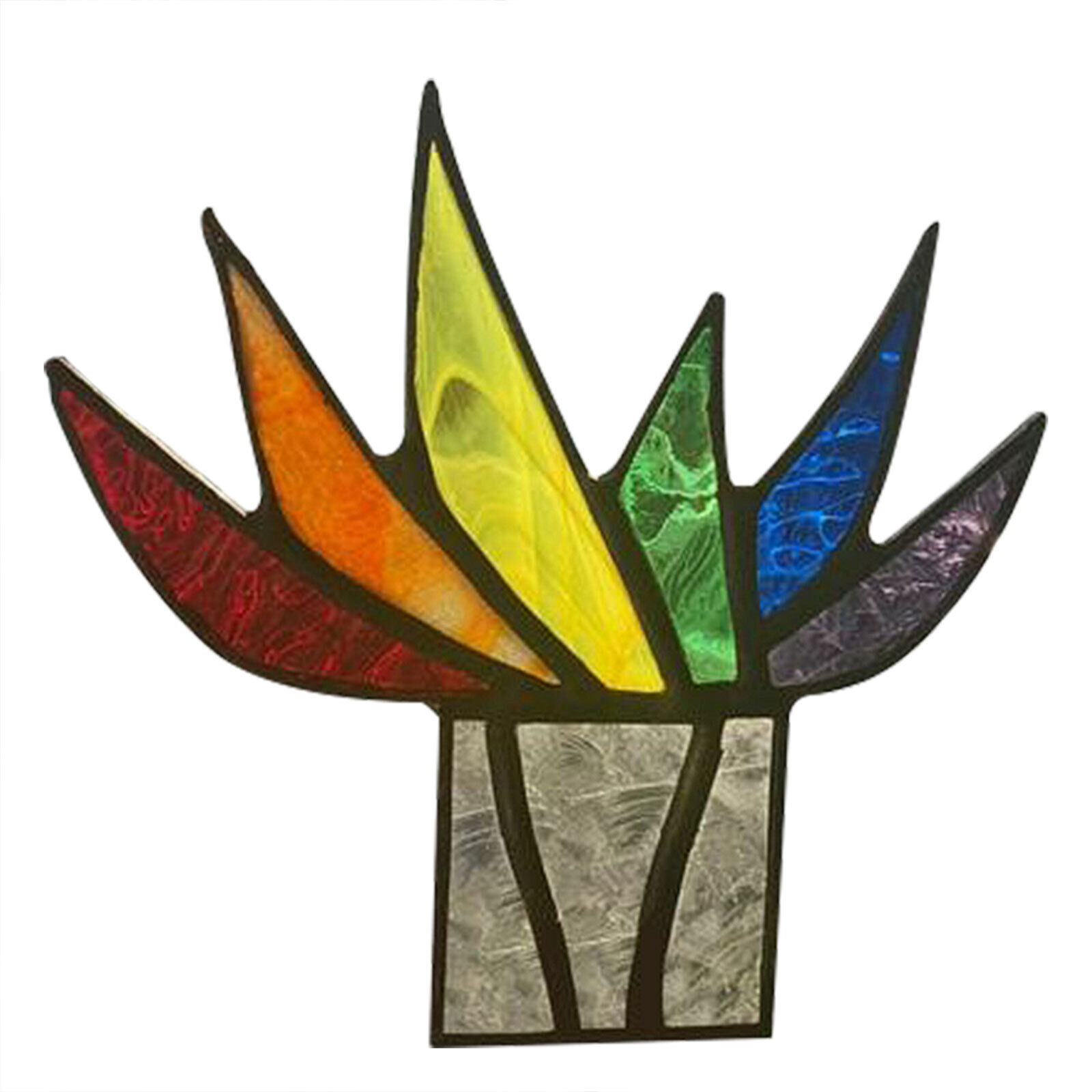 🪴Creative Mini Acrylic Aloe Potted Plant Stained Glass Colorful Artificial Fake Agave Home Garden Decoration Ornament-EchoDecor