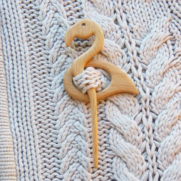 🌸Brooch pin with wooden animal pattern (sweater clip)💘-EchoDecor