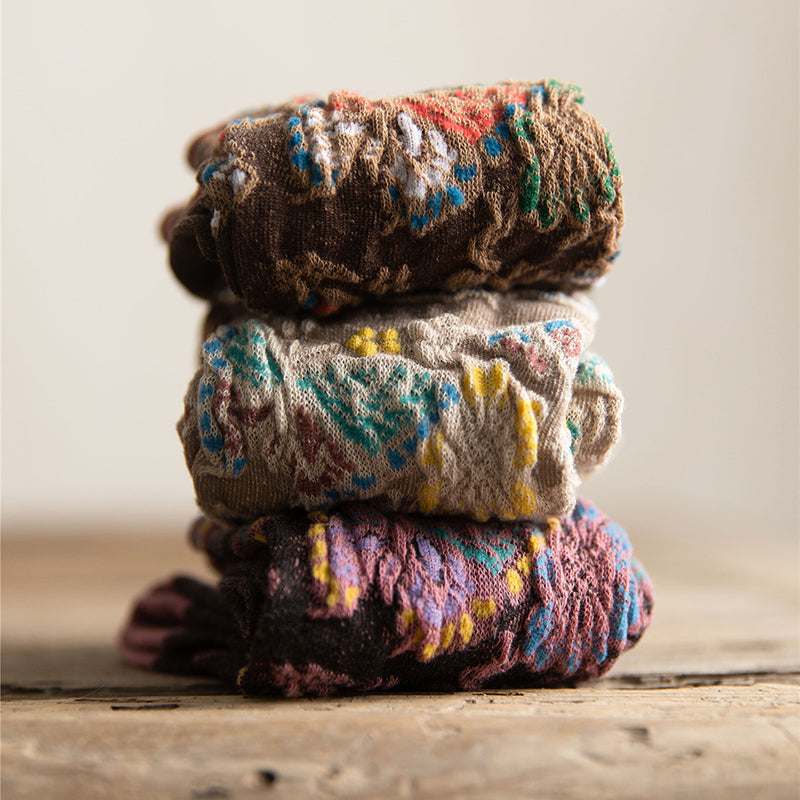 🌷Embossed Floral Mid-calf Socks-EchoDecor