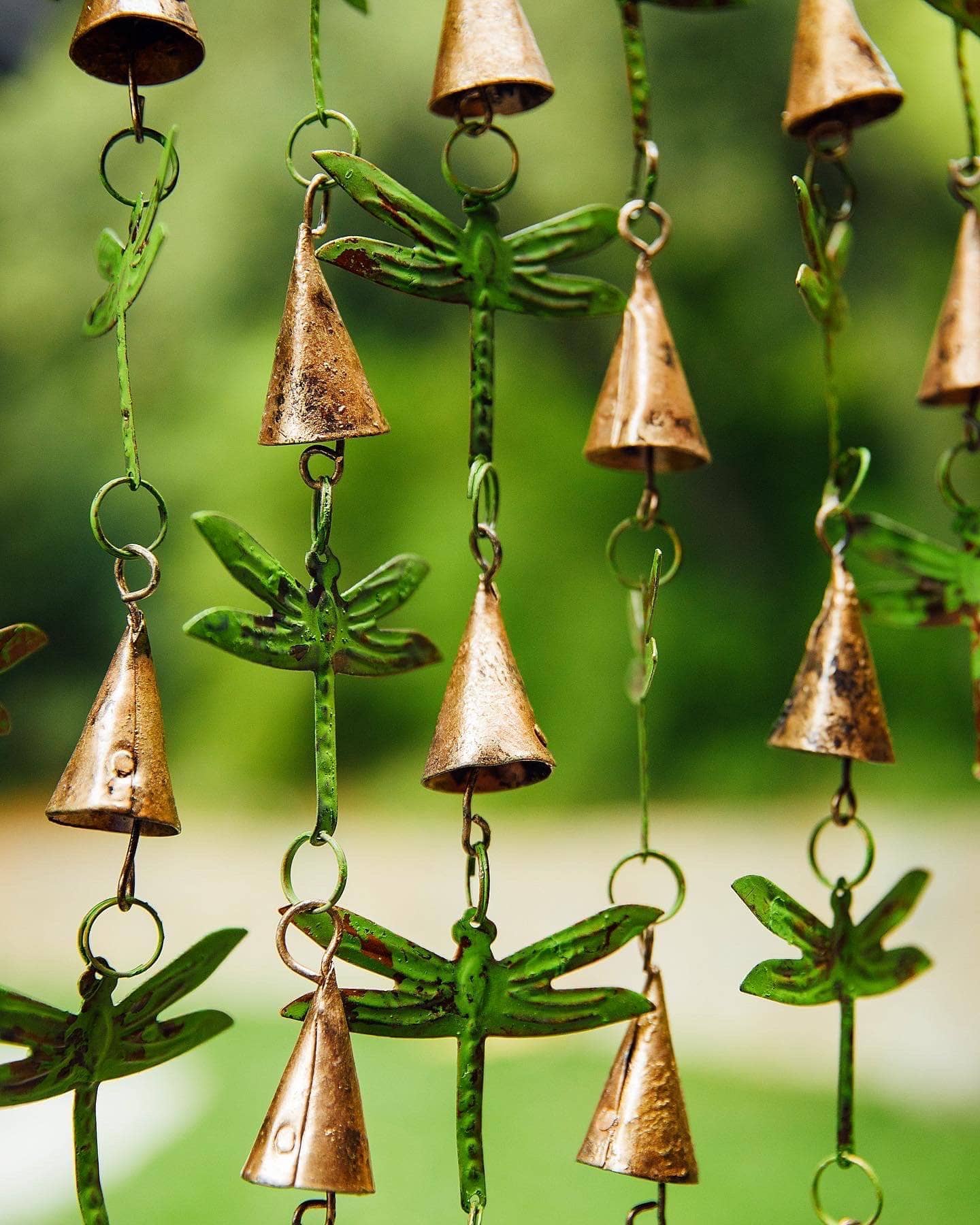 Shimmering Bells with Dragonflies-EchoDecor