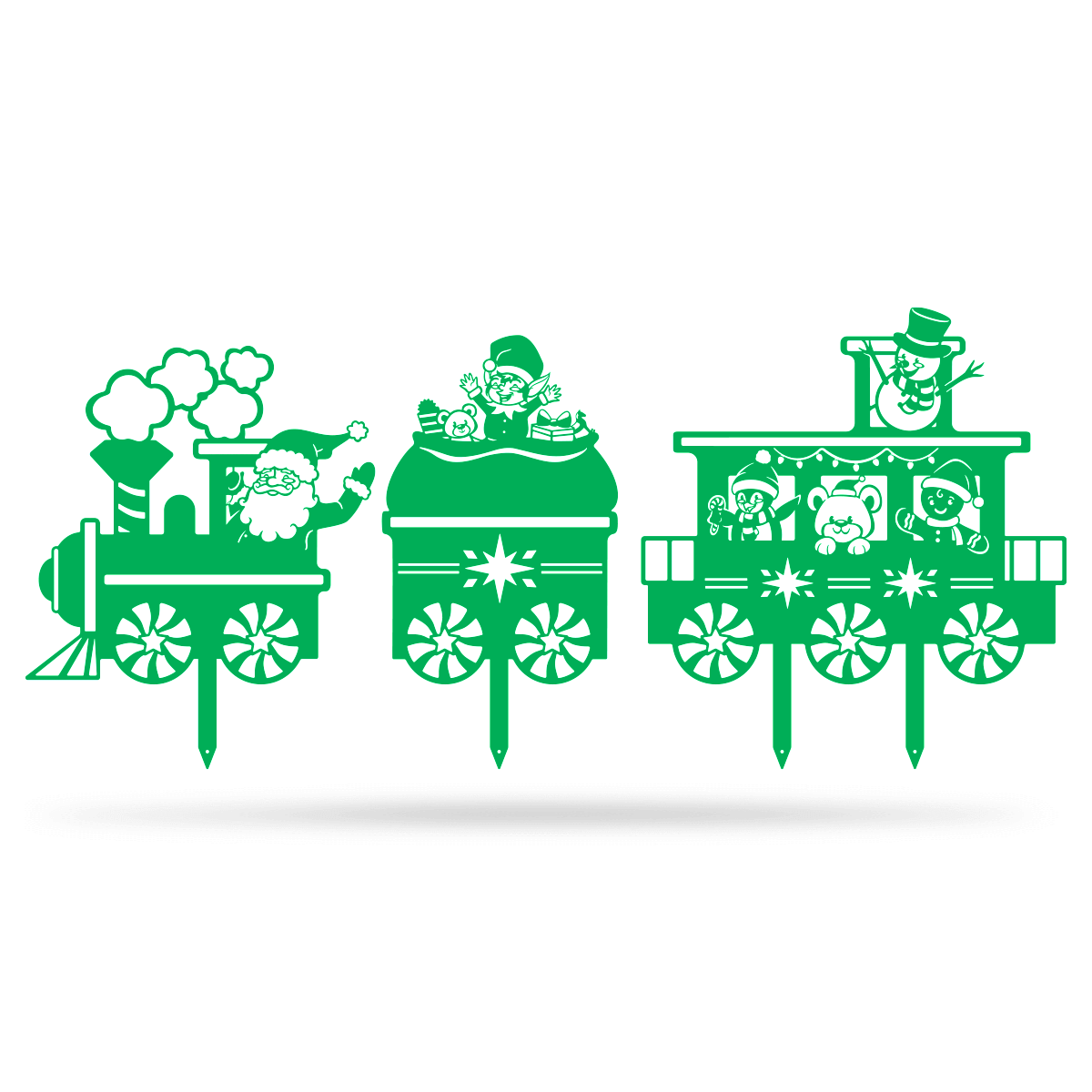 Garden Art - Santa Train Set-EchoDecor