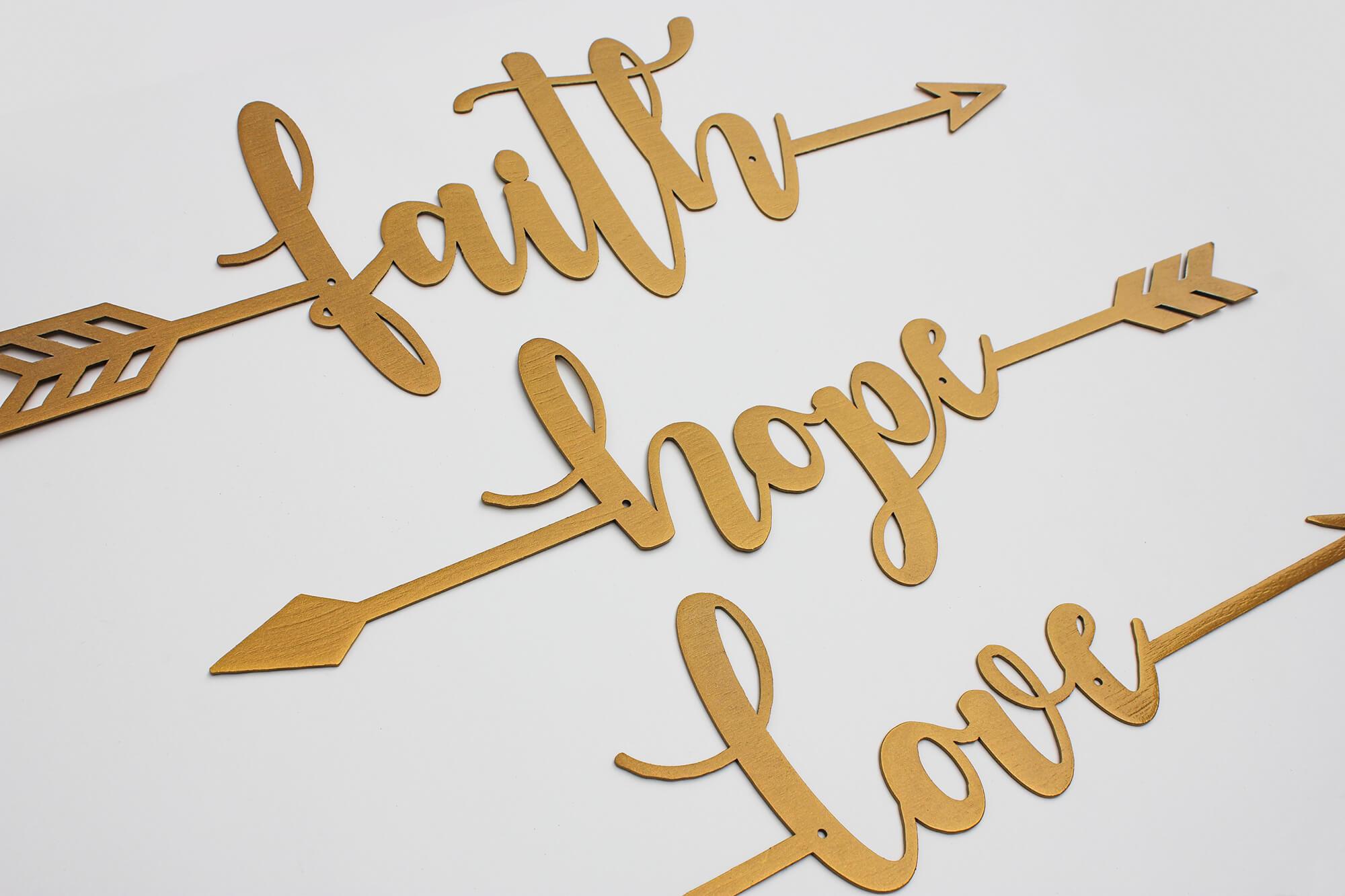 Faith Hope Love Arrows-EchoDecor