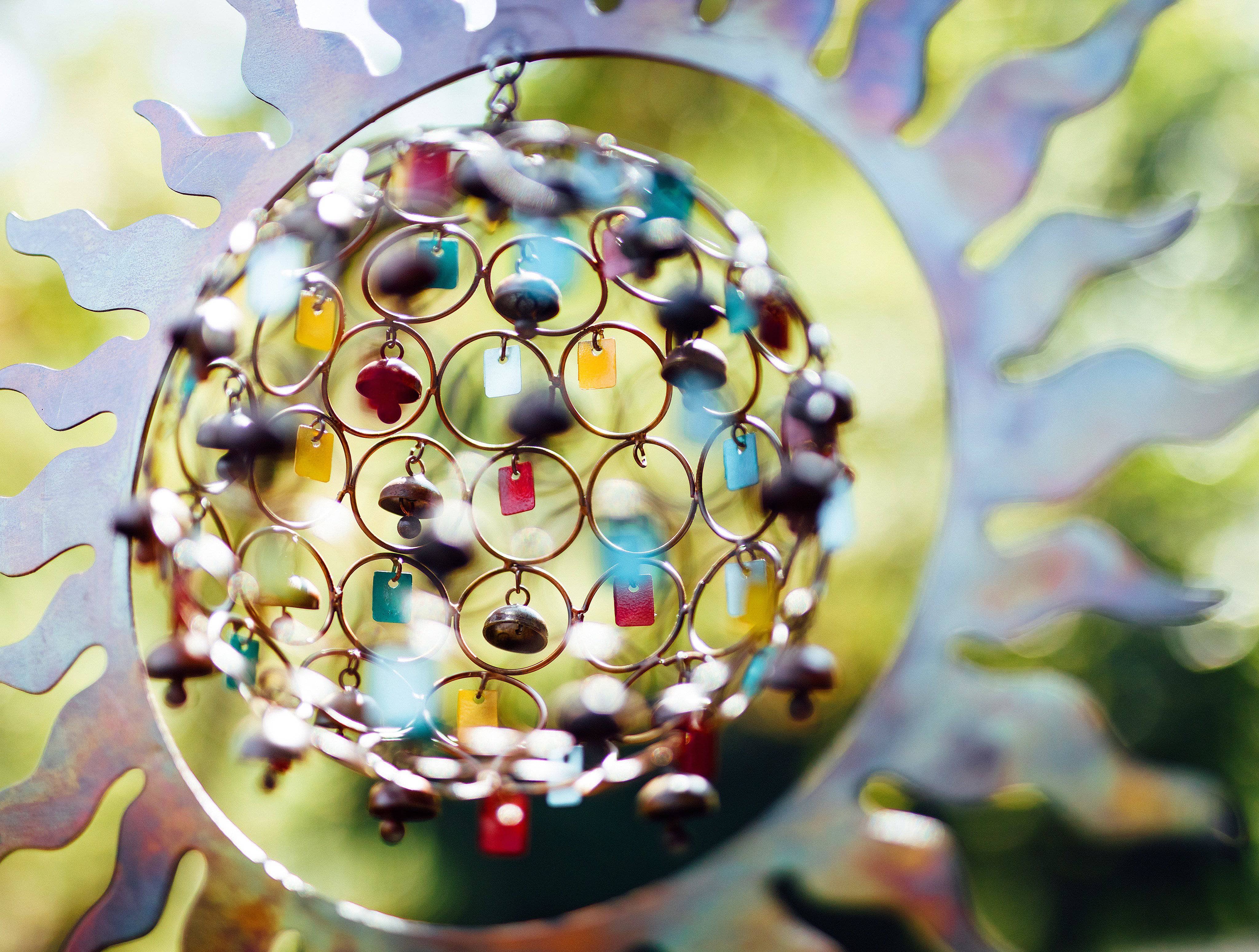 Sun with Ball and Dangles Wind Chime-EchoDecor