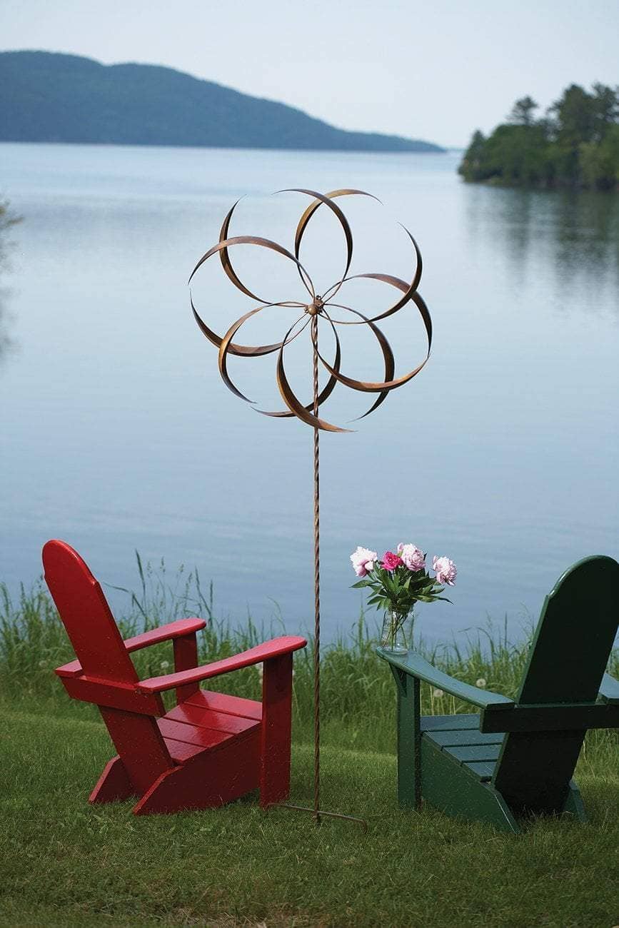 Feather Staked Wind Spinner 32"-EchoDecor