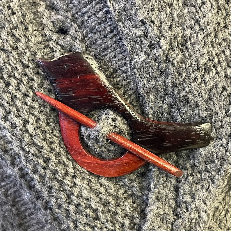 Handmade Bird Shawl Pins with Sticks