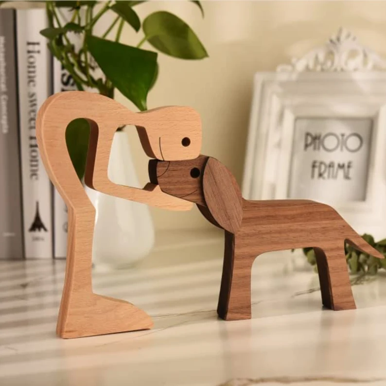 💝The Love Between You And Your Fur-Friend - Gift For Pet Lovers - Wooden Pet Carvings-EchoDecor