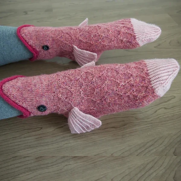 (💝HOT SALE 50% OFF!!)-3D Knit Crocodile Socks-EchoDecor