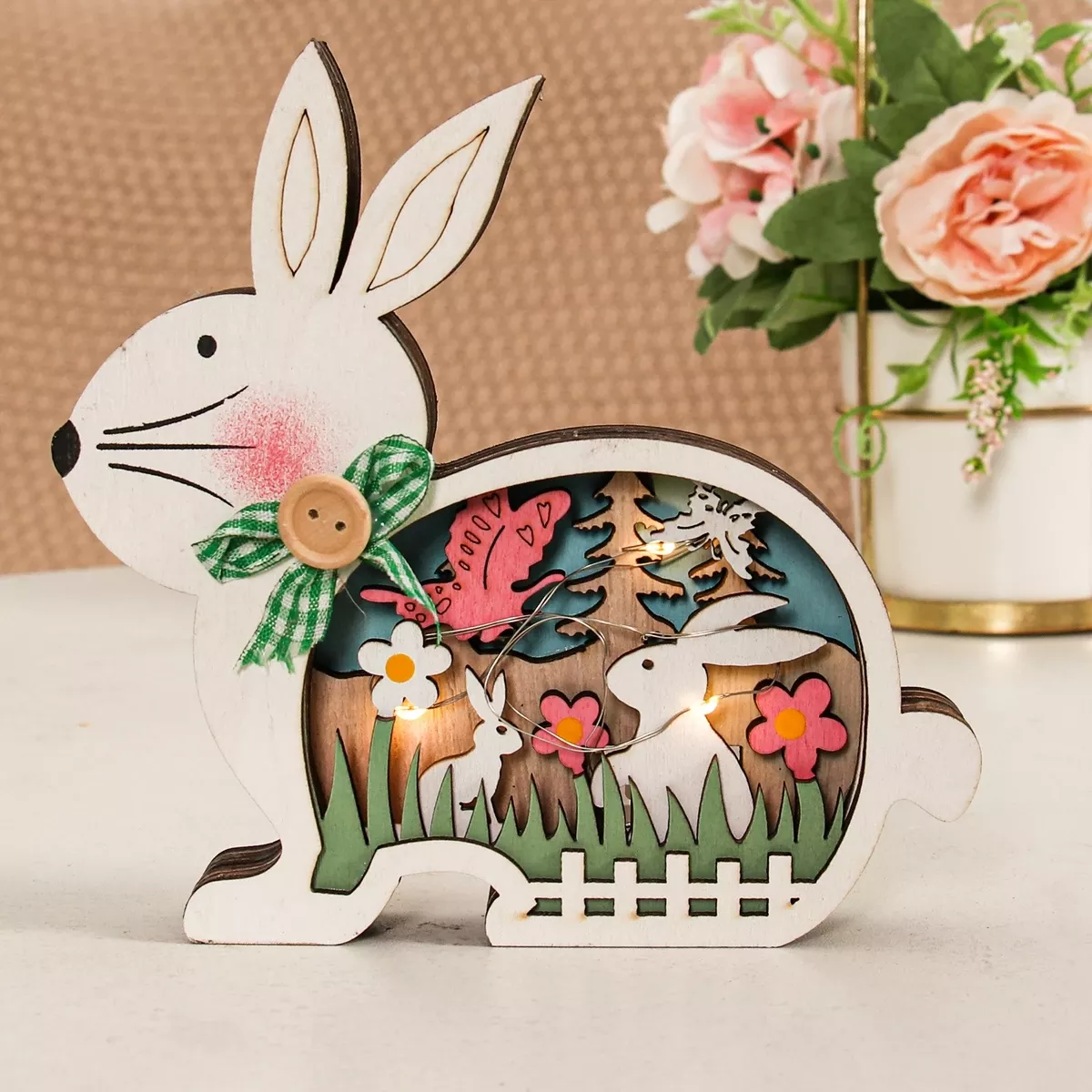 ✨Cute Decorations-🐰WOODEN DECOR LED LIGHT-EchoDecor