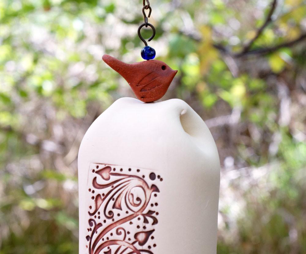 Ceramic Wind Chimes Rustic Garden Decor-EchoDecor