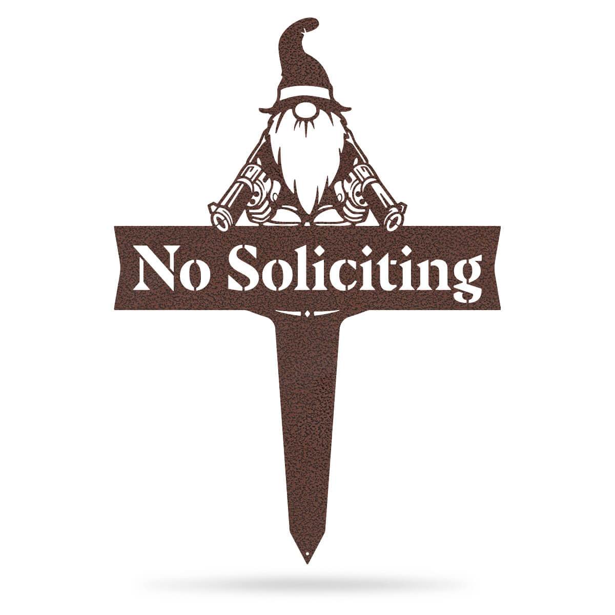 Garden Art - No Soliciting Gnome-EchoDecor