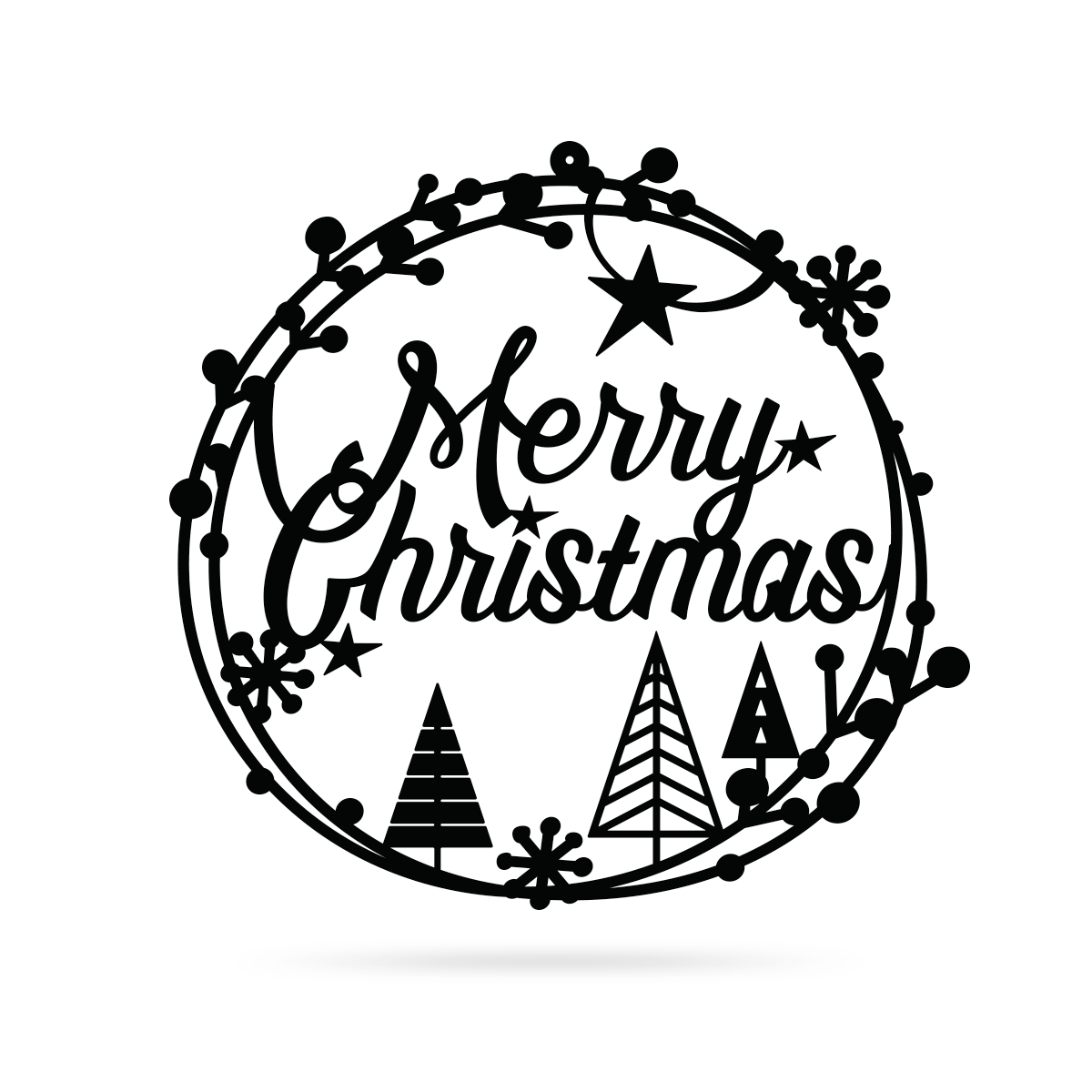 Merry Christmas Holiday Steel Sign-Etcy Decor