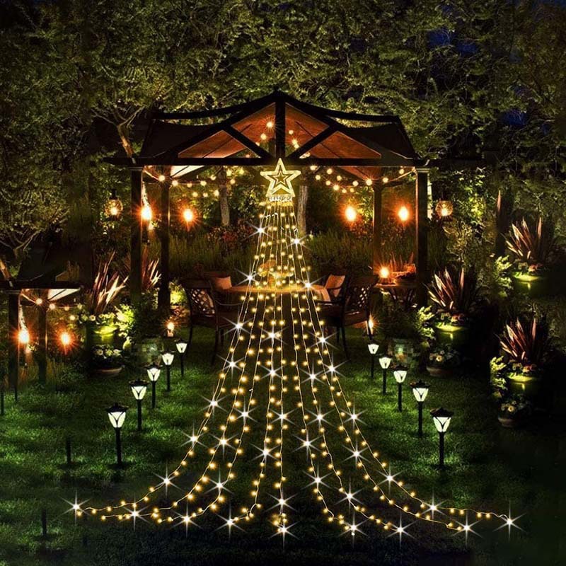 SOLAR GARDEN DECOR LIGHTS LED  8 LIGHTING MODES OUTDOOR TREE DECORATIONS-EchoDecor