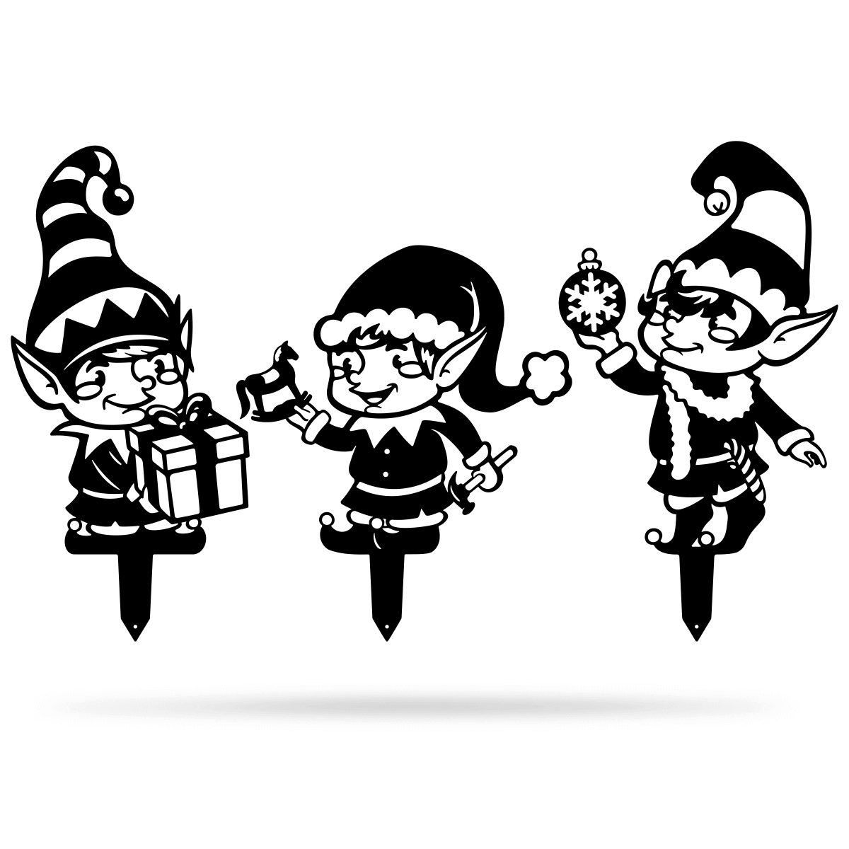 Garden Art - Christmas Elves 3 Pack-EchoDecor