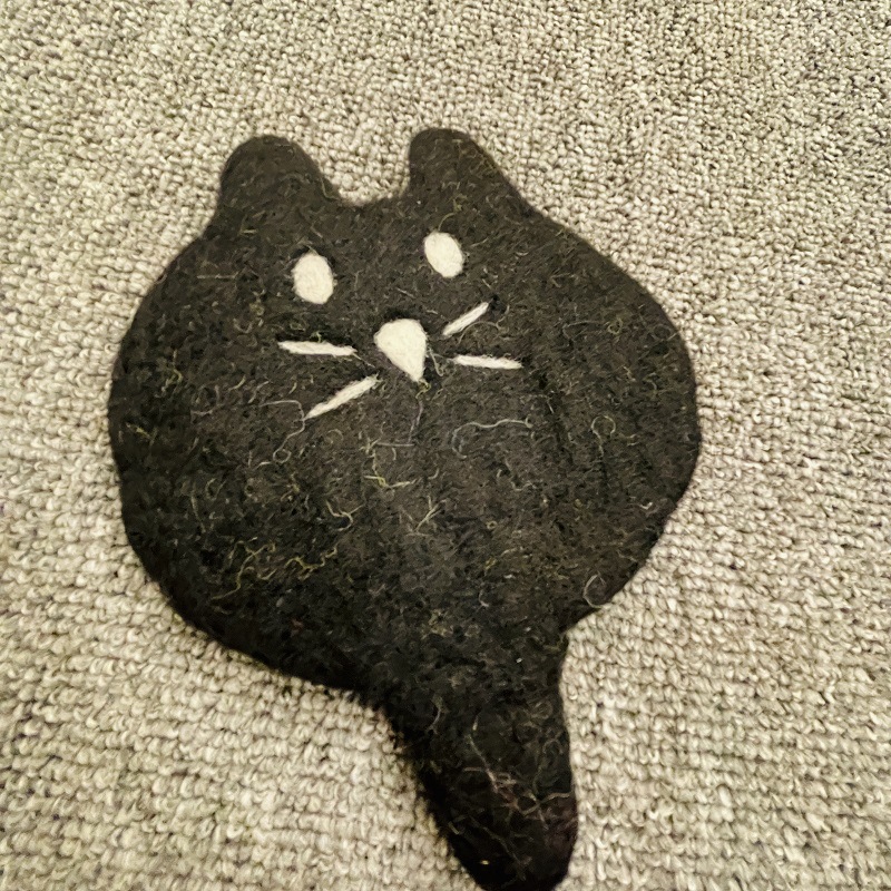 🐱Cute Handmade Wool Felt Animal Kitty Cat Cup Coasters-EchoDecor