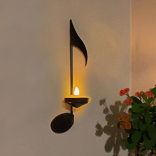 💝Black Music Note Wall Sconce🎵-EchoDecor
