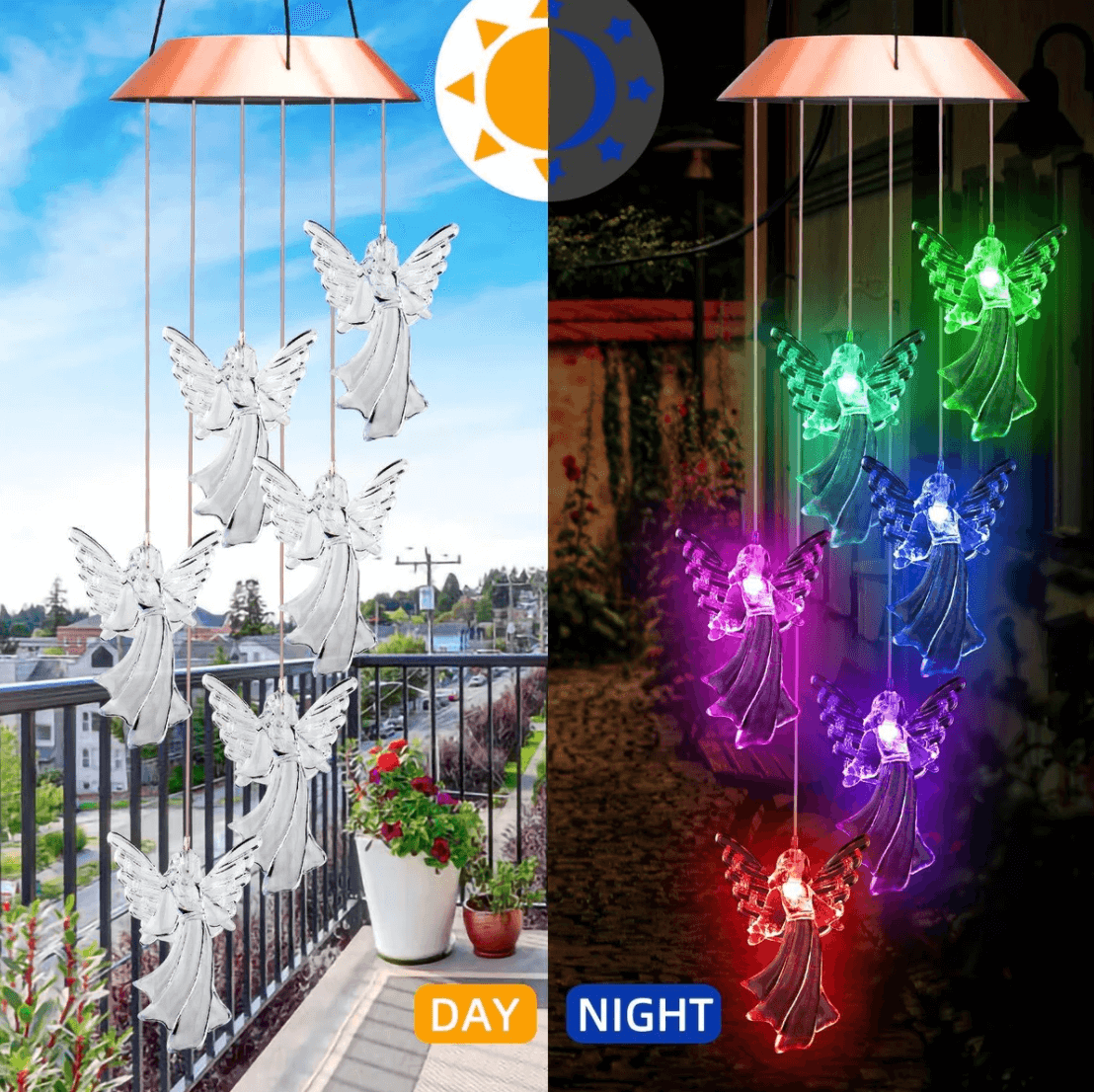 👼2022 NEW Solar Guardian Angel Wind Chime Lights-EchoDecor