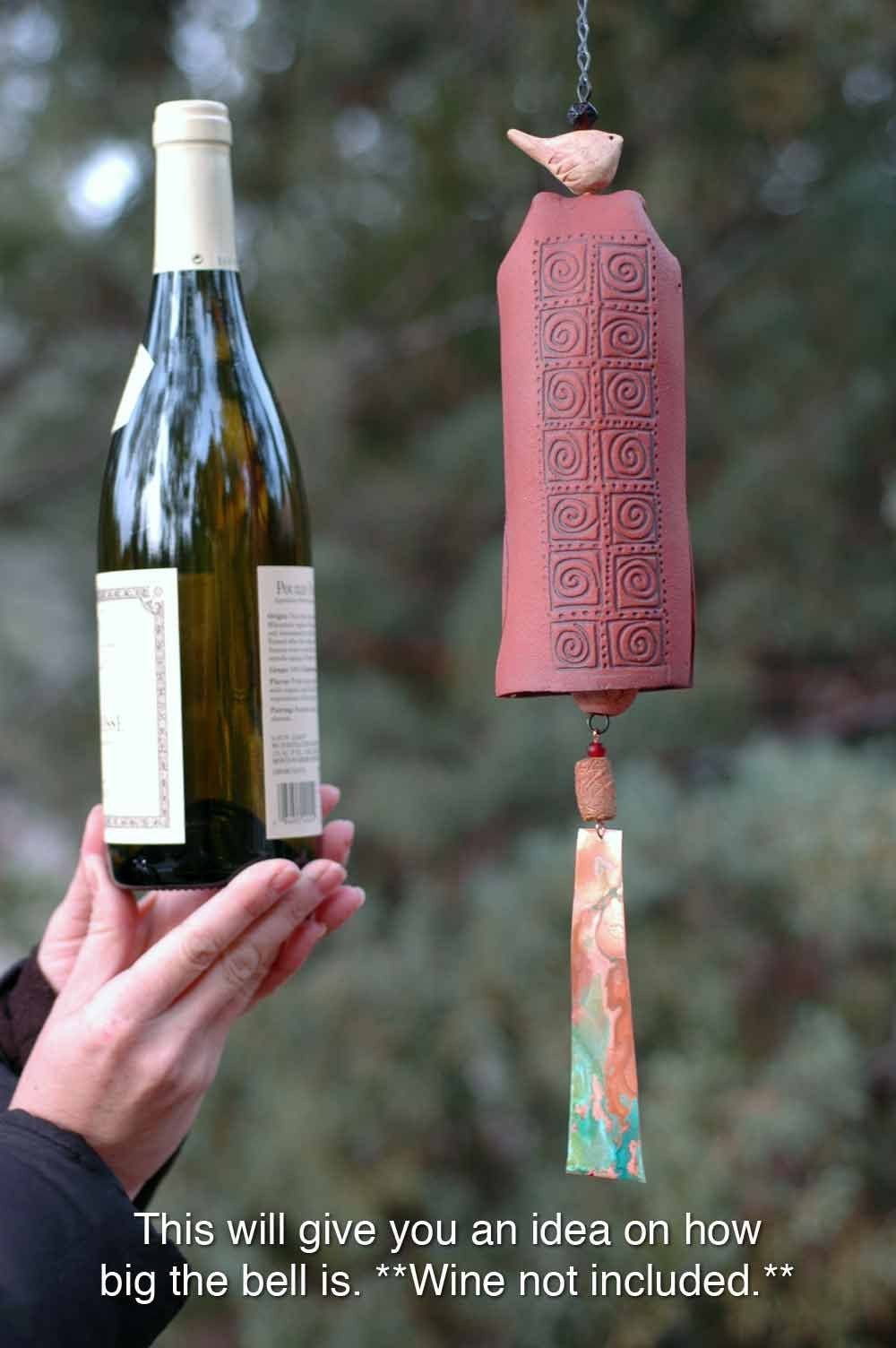 Ceramic Wind Chime with Circle Pattern-EchoDecor