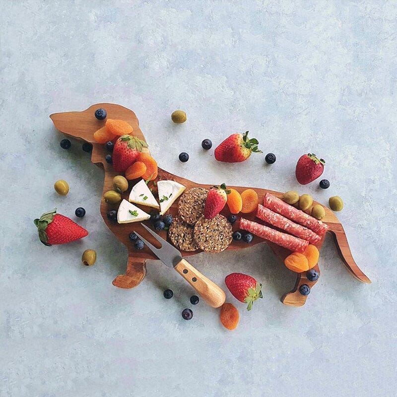 🐶Wooden Dachshund Dog Dinner Plate-EchoDecor