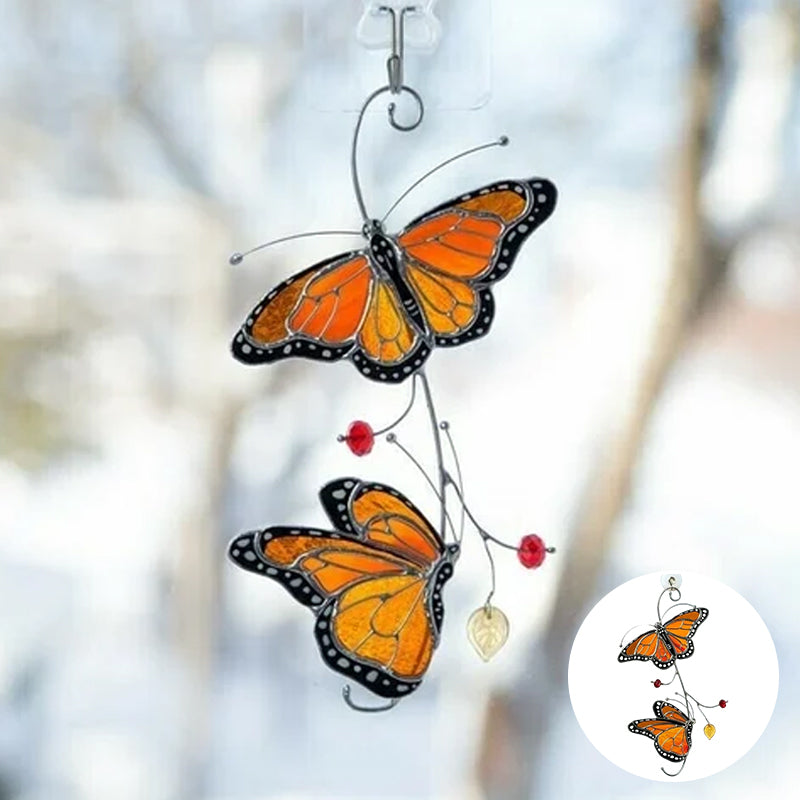 🦋🦋Stained Monarch Butterfly Window Decor-EchoDecor