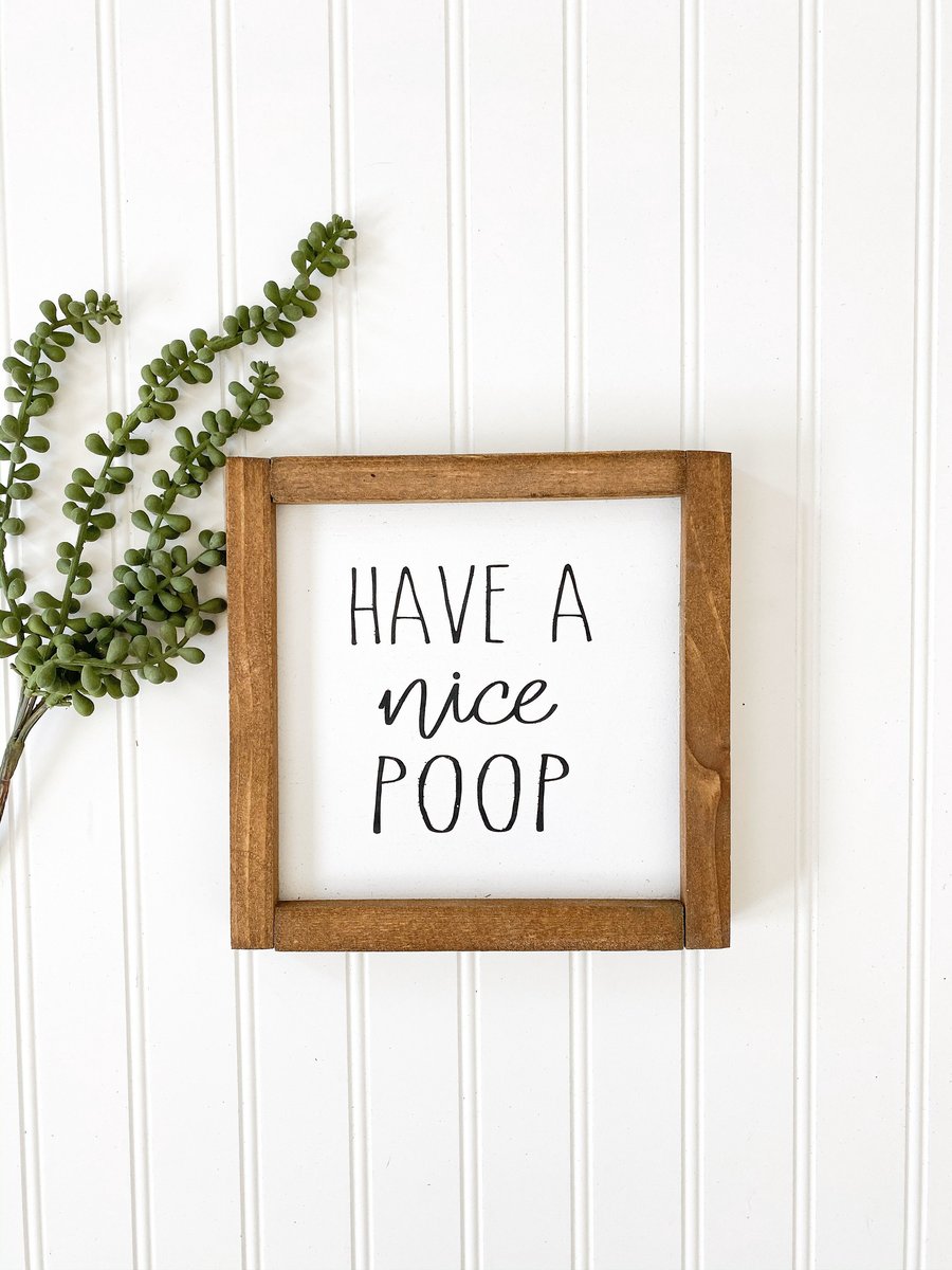 Have a nice poop bathroom sign-Etcy Decor