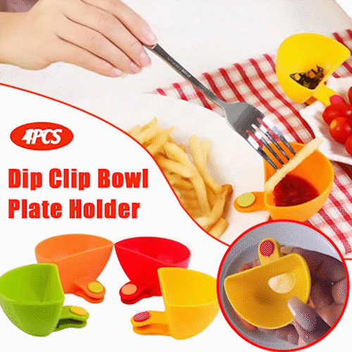🍟Dip Clip Bowl Plate Holder（4 Pcs/Set）-EchoDecor