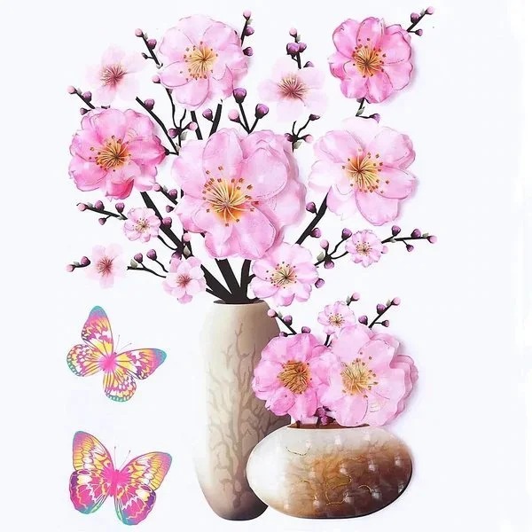 DIY Plant Vase 3D Stereo Stickers Self Adhesive📣